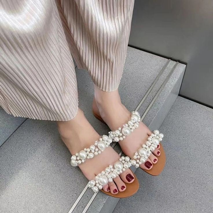 Premium Quality Stylish Pearls Flats