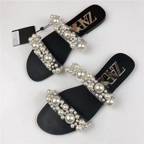 Premium Quality Stylish Pearls Flats