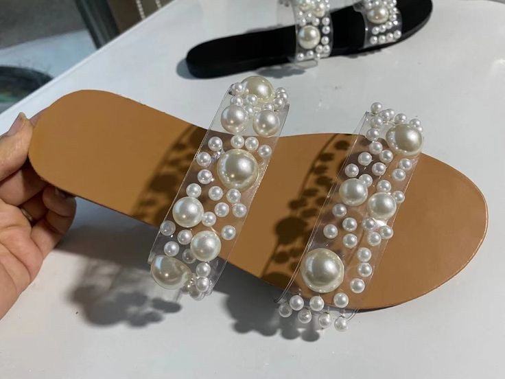 Premium Quality Stylish Pearls Flats