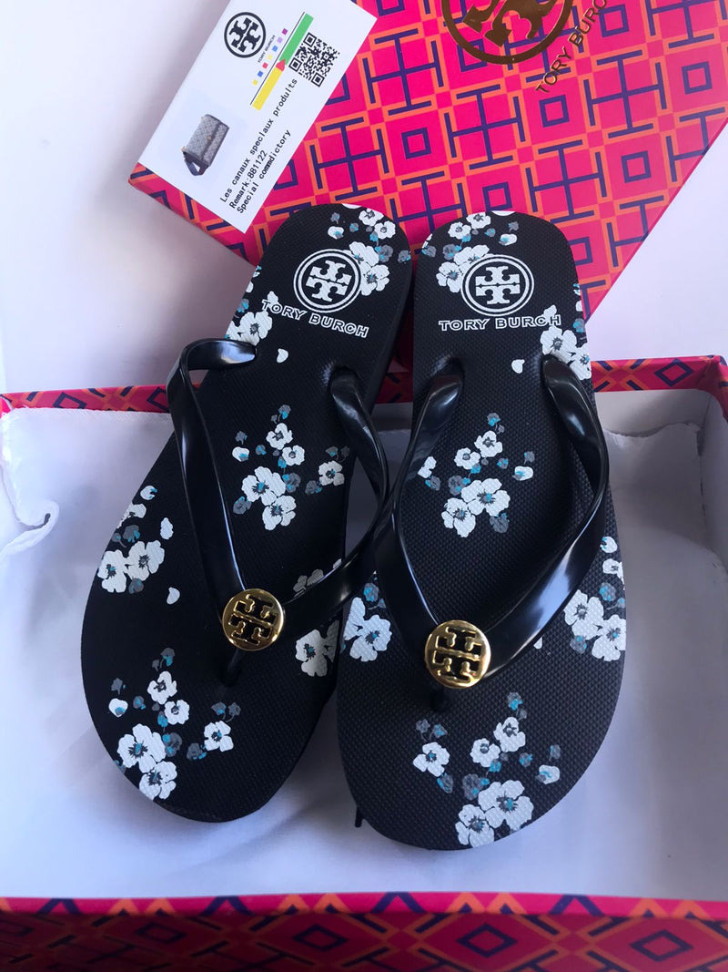 Premium Quality Floral Cloudy Thin Fitflops