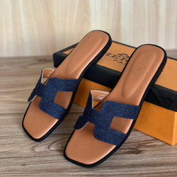 Premium Quality H Denim Flats